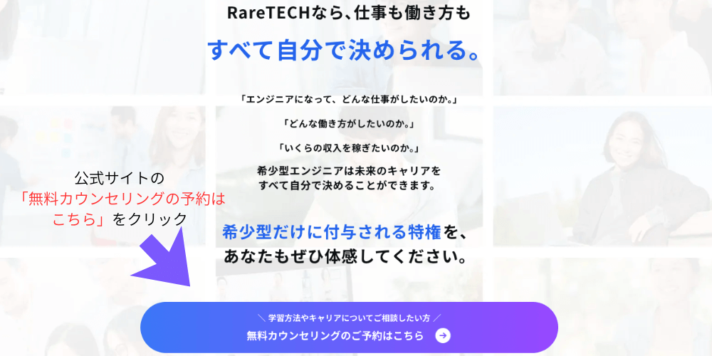RareTECHの申し込み